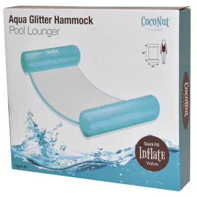 Image showing  Float: Glitter Hammock Pool Lounger - 49 in. x 30 in. Inflatable Drifter, 30051