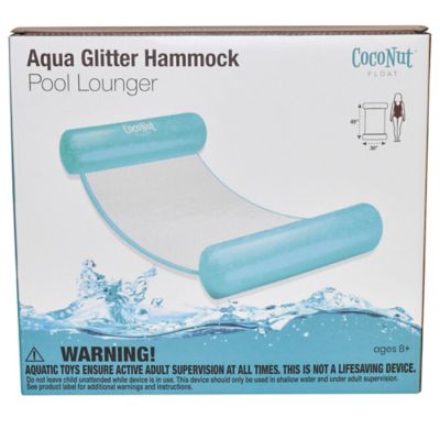 Image showing  Float: Glitter Hammock Pool Lounger - 49 in. x 30 in. Inflatable Drifter, 30051