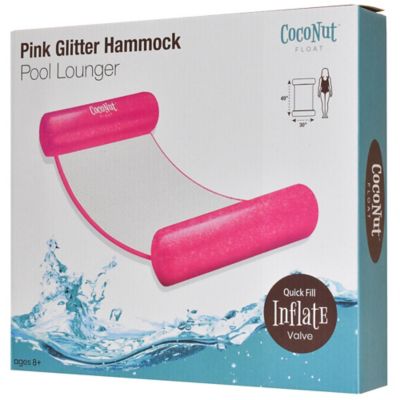 Image showing  Float: Glitter Hammock Pool Lounger - 49 in. x 30 in. Inflatable Drifter, 30049