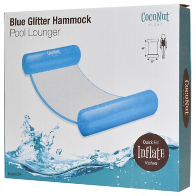 Image showing  Float: Glitter Hammock Pool Lounger - 49 in. x 30 in. Inflatable Drifter, 30048