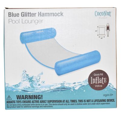 Image showing  Float: Glitter Hammock Pool Lounger - 49 in. x 30 in. Inflatable Drifter, 30048