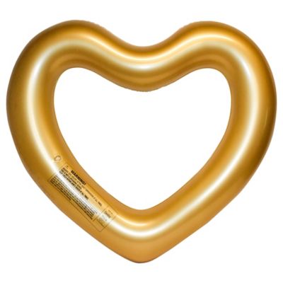 Image showing  Float: Glitter Heart Pool Float - 48 in. x 40 in., Inflatable 48 in. Jumbo Ring, 30030