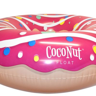 Image showing  Float: Pink Sprinkled & Glazed Donut - 48 in. Pool Ring Inflatable, Anti-Leak, Durable, 30020