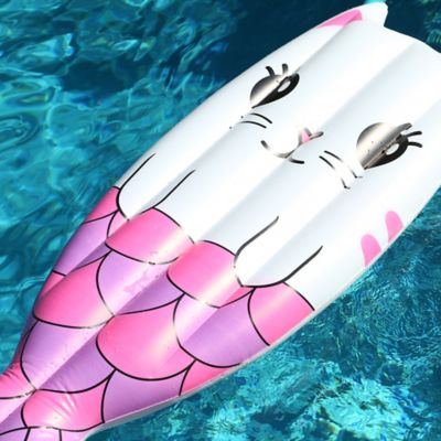 Image showing  CocoNut Float: Purrfect Purrmaid Pool Float - 66" x 27", Inflatable Lounge, Anti-Leak, Durable