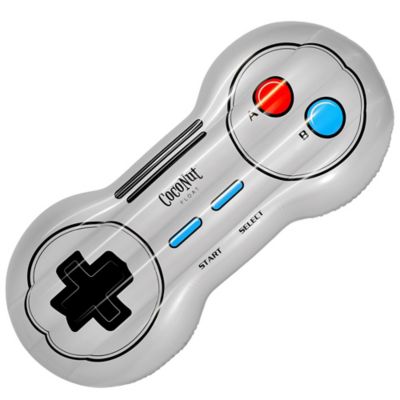 Coconut Float Retro Game Controller Pool Float - 54" x 22", Inflatable Lounge, Anti-Leak, Durable