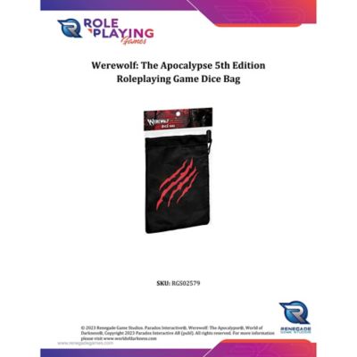 Image showing  Werewolf: The Apocalypse 5th Edition Roleplaying Game Dice Bag