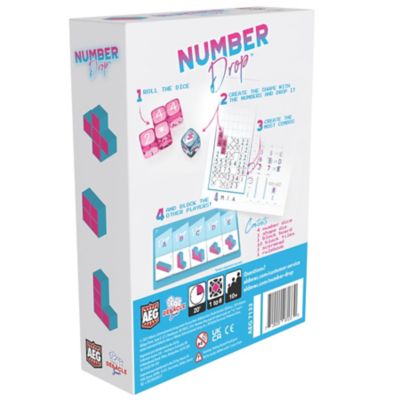 Image showing  Number Drop Retro Roll & Write, Video Game Theme, Ages 10+, 1-6 players