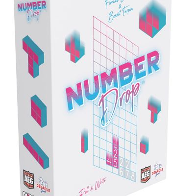 Image showing 9 th Alderac Entertainment Group Number Drop Retro Roll & Write, Video Game Theme, Ages 10+, 1-6 players