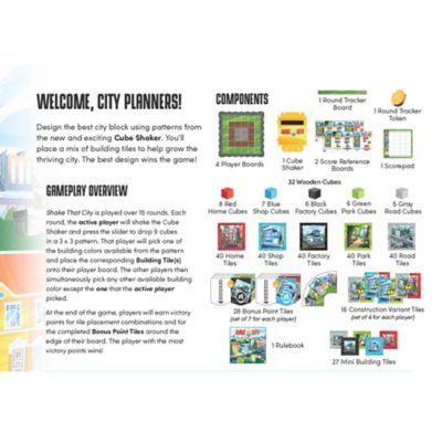 Image showing  Shake That City - Dexterity City Building Board Game, Ages 10+, 1-4 Players, 20-40 Min