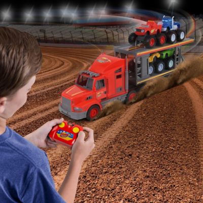Image showing  NKOK Blaze And The Monster Machines RC Transporter With Monster Machines
