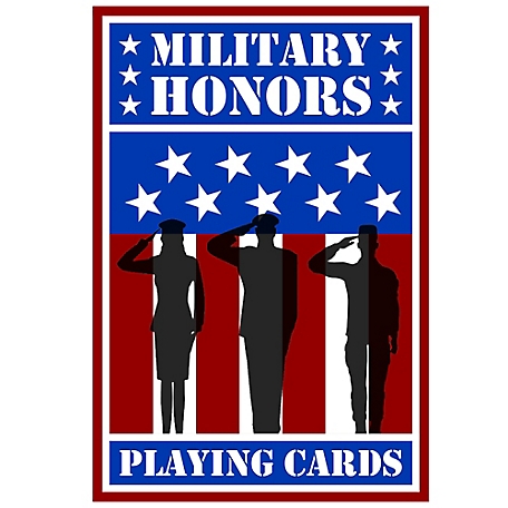 Cobblestone Games Military Honors Playing Cards - Support The Troops Themed Cards