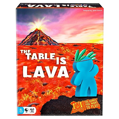 R & R Games The Table Is Lava - Card Throwing Meeple Game, Dexterity, Ages 14+, 2-4 Players