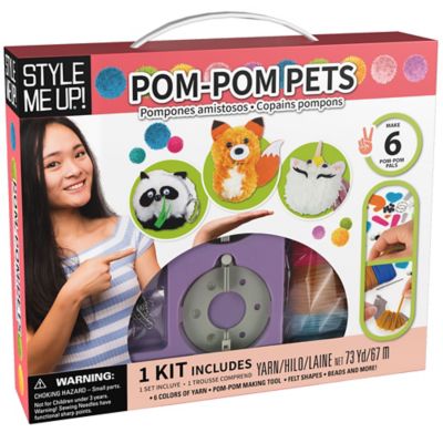 Style Me Up Pom Pom Pets DIY Yarn Crafting Kit, Kids' Yarn Crafting