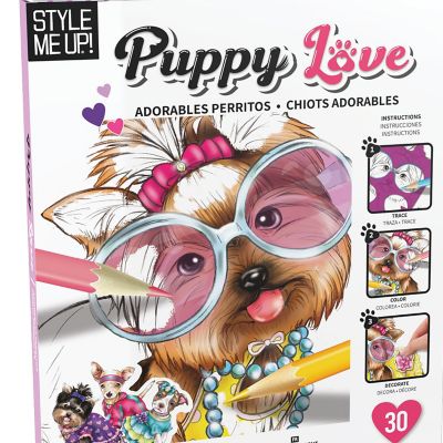Image showing 7 th Style Me Up Puppy Love Sketchbook Drawing Kit, Kids' Art Kit