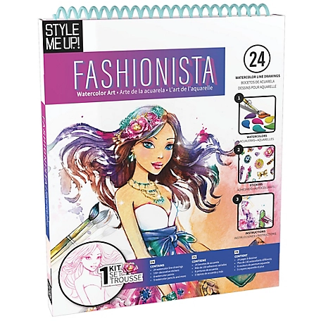 Style Me Up Fashionista, Watercolor Painting Kit