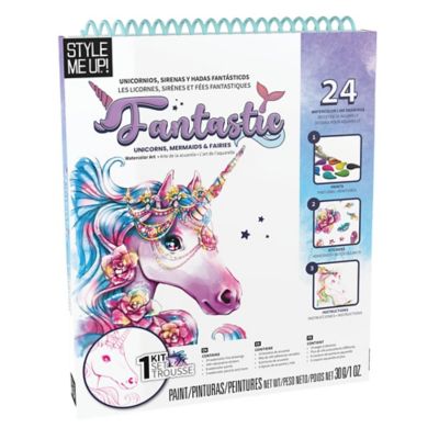Style Me Up Fantastic Unicorn, Mermaids and Fairies, Watercolor Painting Kit