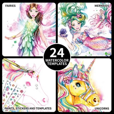 Image showing  Fantastic Unicorn, Mermaids and Fairies, Watercolor Painting Kit