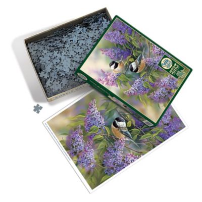 Image showing  1000 pc. Puzzle: Chickadees & Lilacs