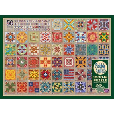 Image showing  50 States Quilt Blocks 1,000 pc. Puzzle