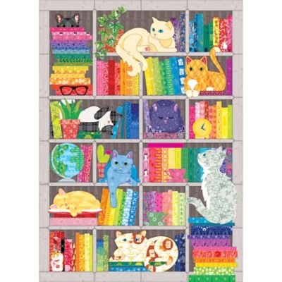 Image showing  1000 pc. Puzzle: Rainbow Cat Quilt