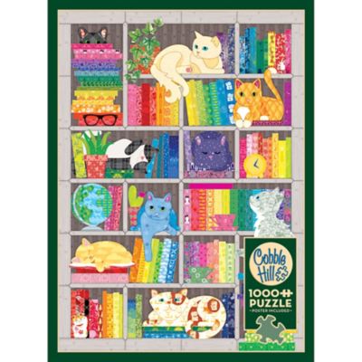 Image showing  1000 pc. Puzzle: Rainbow Cat Quilt