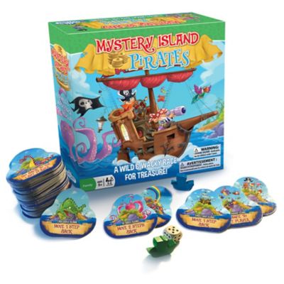 Image showing  Mystery Island Pirates - Tile Game, By Outset Media, A Wild & Wacky Race For Treasure, For 2-6 Players, Ages 5+