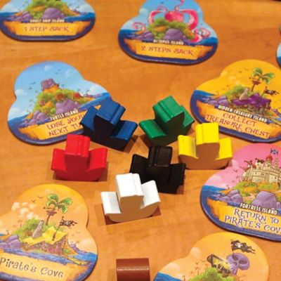 Image showing  Mystery Island Pirates - Tile Game, By Outset Media, A Wild & Wacky Race For Treasure, For 2-6 Players, Ages 5+