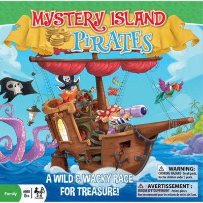 Image showing  Mystery Island Pirates - Tile Game, By Outset Media, A Wild & Wacky Race For Treasure, For 2-6 Players, Ages 5+