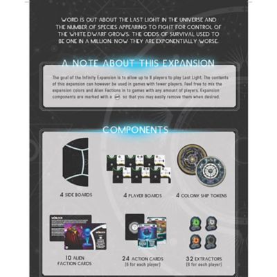 Image showing  Last Light: Infinity Expansion Board Game, 2-8 Players, Ages 14 and Up