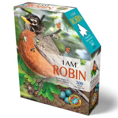 Madd Capp Games Madd Capp: I AM ROBIN - 300 pc. Jigsaw Puzzle - Bird Shaped Puzzle