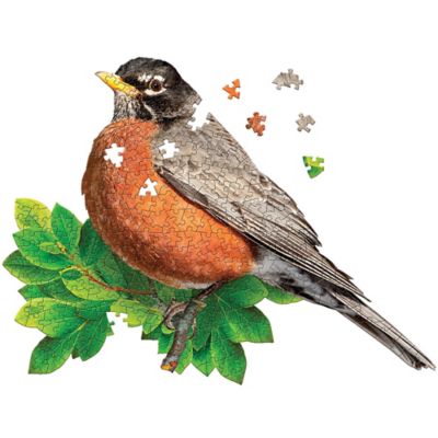 Image showing  Madd Capp: I AM ROBIN - 300 pc. Jigsaw Puzzle - Bird Shaped Puzzle