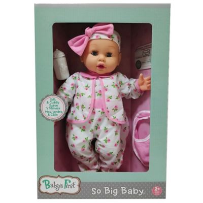 Baby's First Goldberger 19 in. So Big Baby Doll with White 2 pc. Pajama Outfit