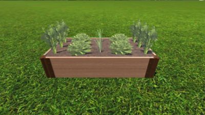 Image showing  Classic Sienna Composite Raised Garden Bed, 2 ft. x 4 ft. x 11 in., 1 in. Profile