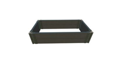 Frame It All Weathered Wood 2 ft. x 4 ft. x 11 in. Raised Garden Bed - 2 in. Profile, 200002089