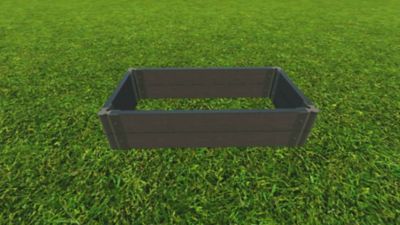 Image showing  Weathered Wood 2 ft. x 4 ft. x 11 in. Raised Garden Bed - 2 in. Profile, 200002089