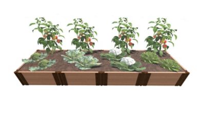 Frame It All Classic Sienna 2 ft. x 8 ft. x 11 in. Raised Garden Bed (2 ft. Sections) - 1 in. Profile, 200002095