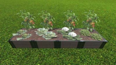 Image showing  Weathered Wood 2 ft. x 8 ft. x 11 in. Raised Garden Bed (2 ft. Sections) - 1 in. Profile, 200002096
