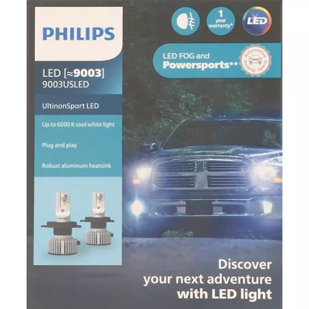 Philips UltinonSport Fog Light and Powersport LED 9003 Automotive Work Lights
