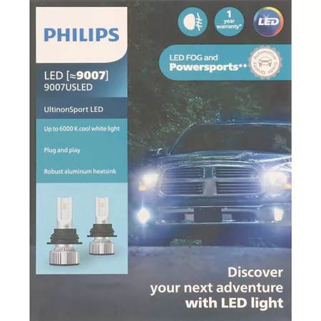 Philips UltinonSport Fog Light and Powersport LED 9007 Automotive Work Lights