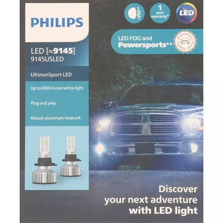 Philips Fog Light and Powersport LED UltinonSport 9145 Automotive Work Lights