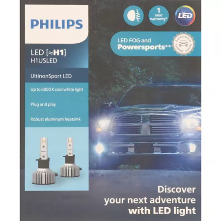 Philips Fog Light and Powersport LED UltinonSport H1 Automotive Work Lights