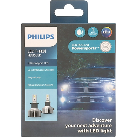Philips UltinonSport LED Fog and Powersport Headlight H3