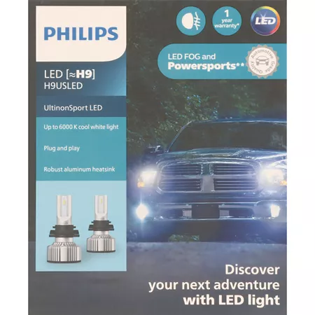 Philips Fog Light and Powersport LED UltinonSport H9 Automotive Work Lights