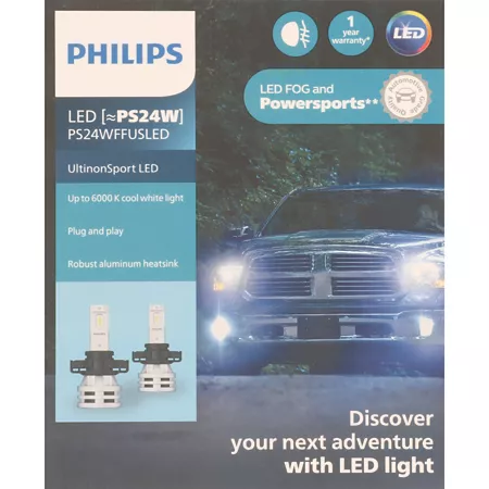 Philips Fog Light and Powersport LED UltinonSport PS24WFF Automotive Work Lights