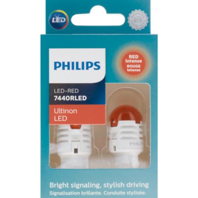 Philips Ultinon LED 7440RLED (Red), Pack of 2