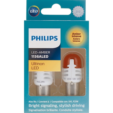 Philips Ultinon LED 1156ALED (Amber), Pack of 2