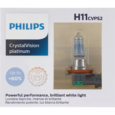 Philips CrystalVision Platinum H11CVPS2 Automotive Work Lights