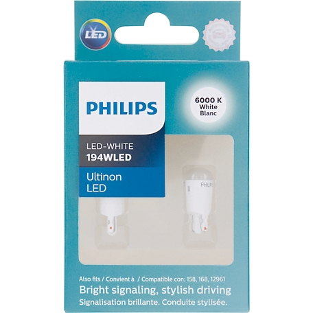 Philips Ultinon LED 194WLED (White), Pack of 2