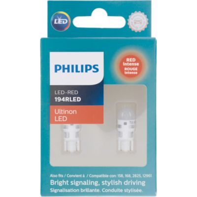 Philips Ultinon LED 194RLED (Red), Pack of 2