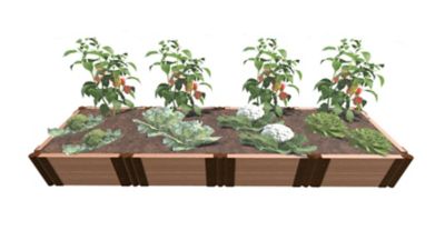 Frame It All Classic Sienna 2 ft. x 8 ft. x 11 in. Raised Garden Bed (2 ft. Sections) - 2 in. Profile, 200002098
